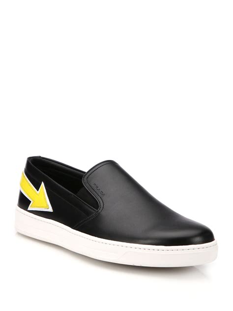 prada low top sneakers black|Prada slip on sneakers sale.